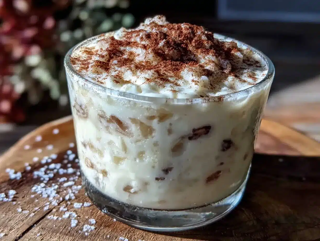 Creamy Rumchata Horchata Cocktail preparation steps