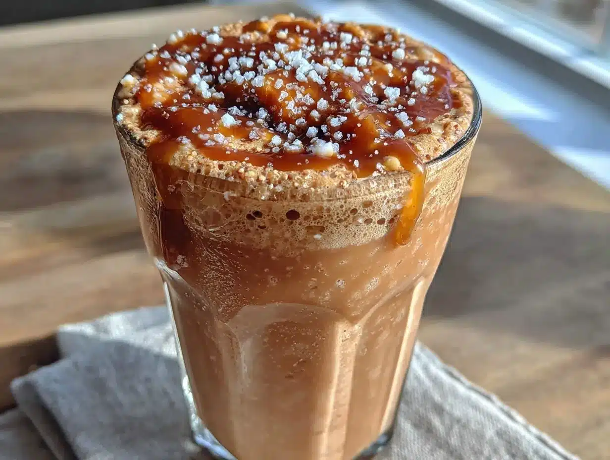 creamy salted caramel protein shake preparation steps