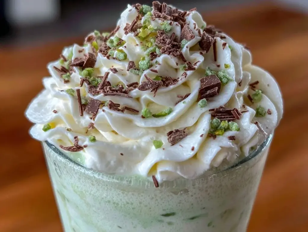 creamy spiked shamrock shake - featured image