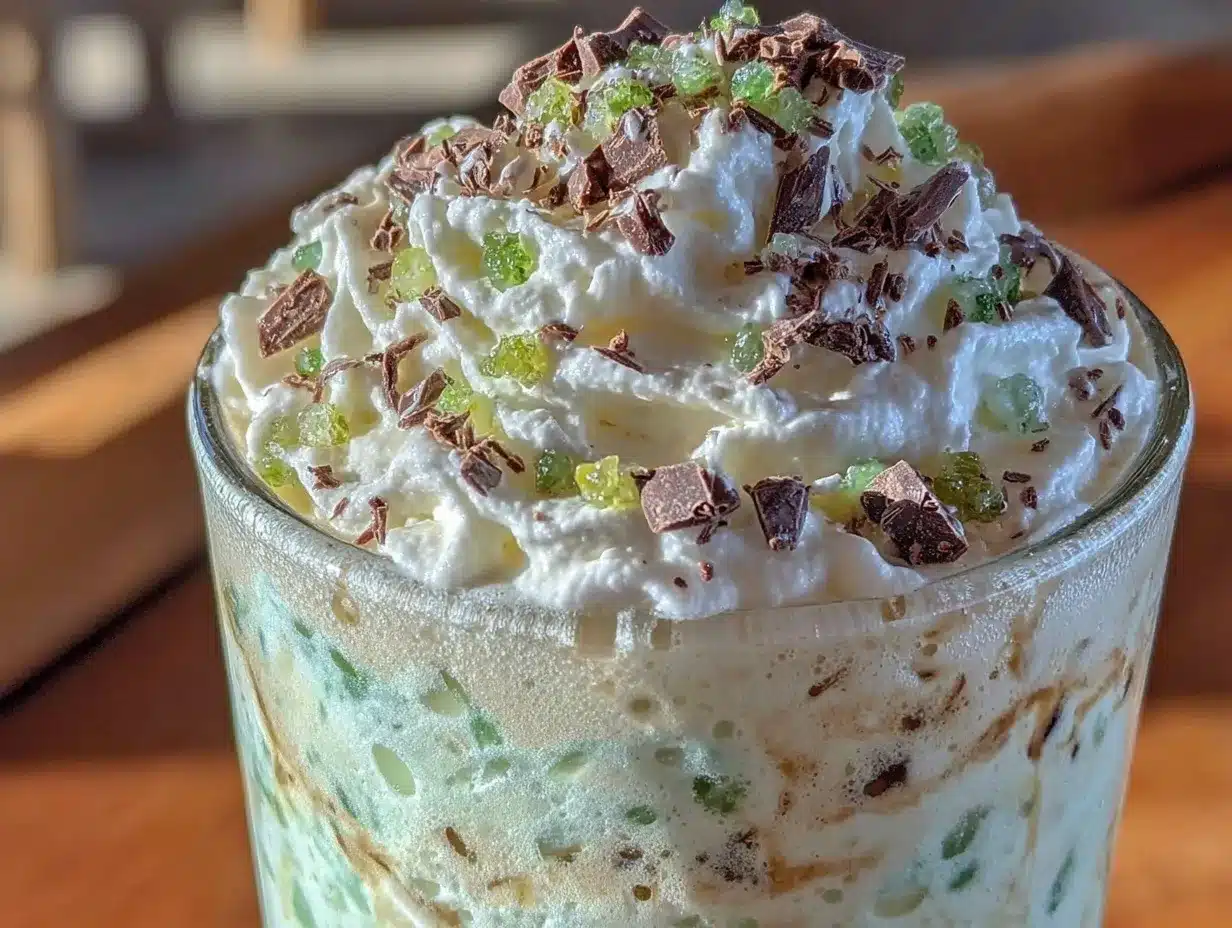 creamy spiked shamrock shake preparation steps