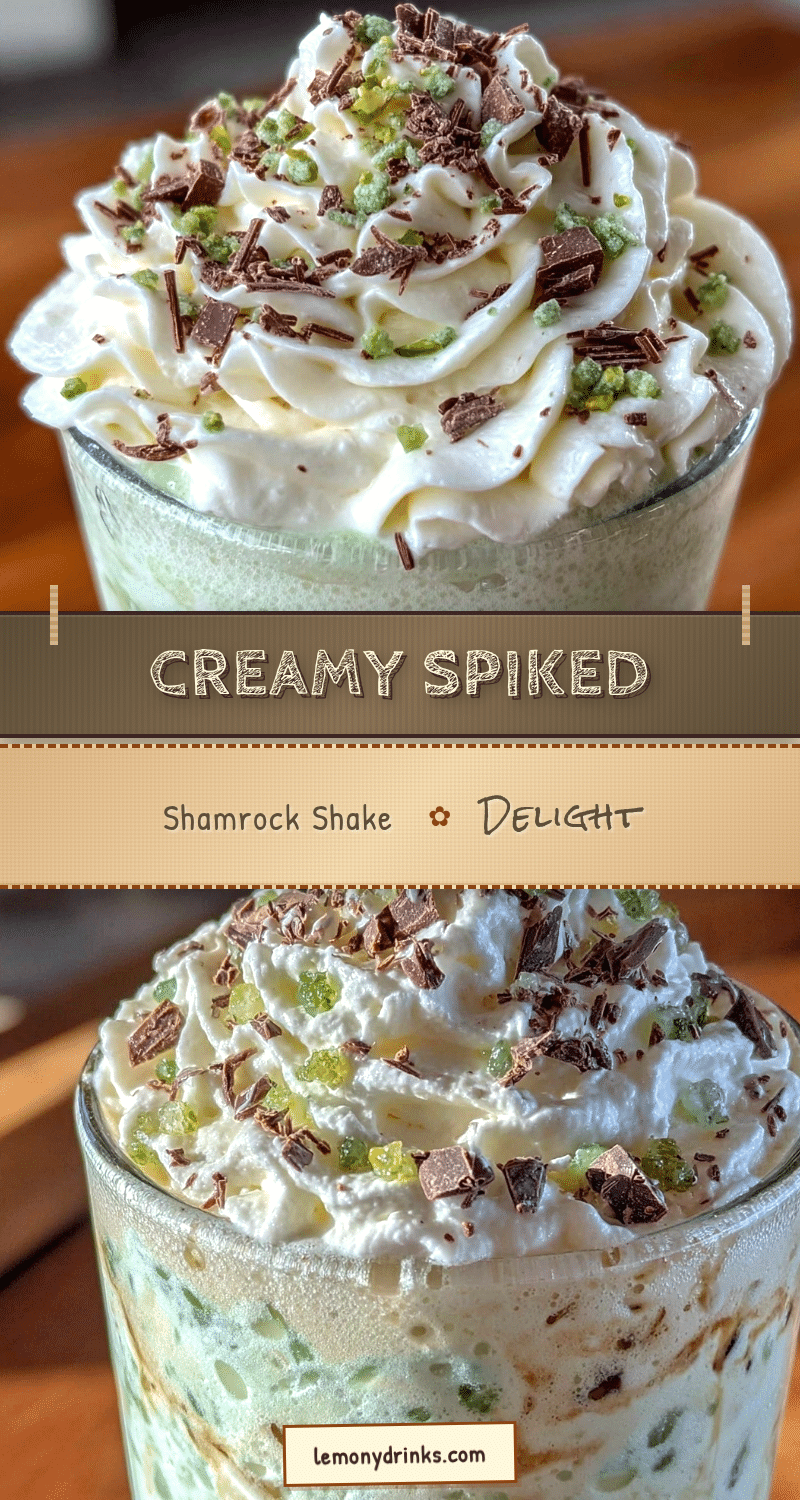 creamy spiked shamrock shake recipe