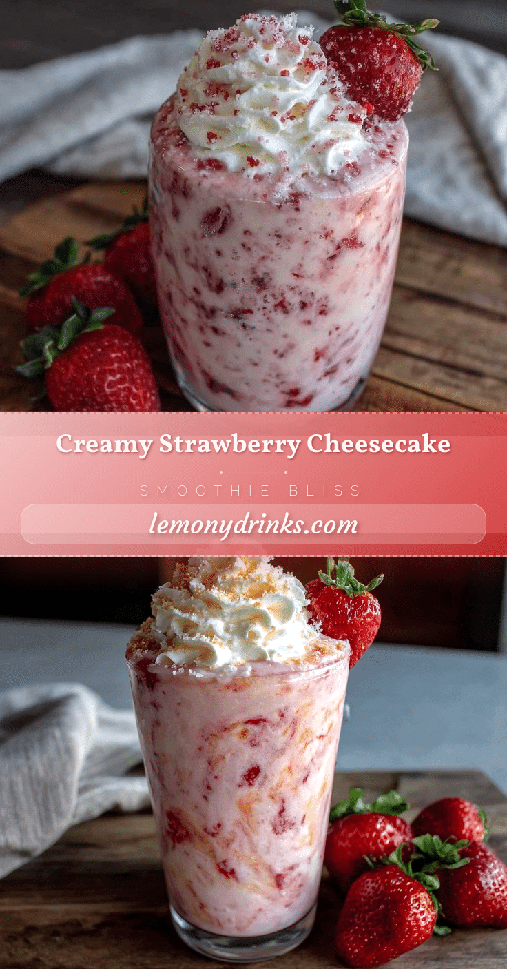 creamy strawberry cheesecake smoothie recipe