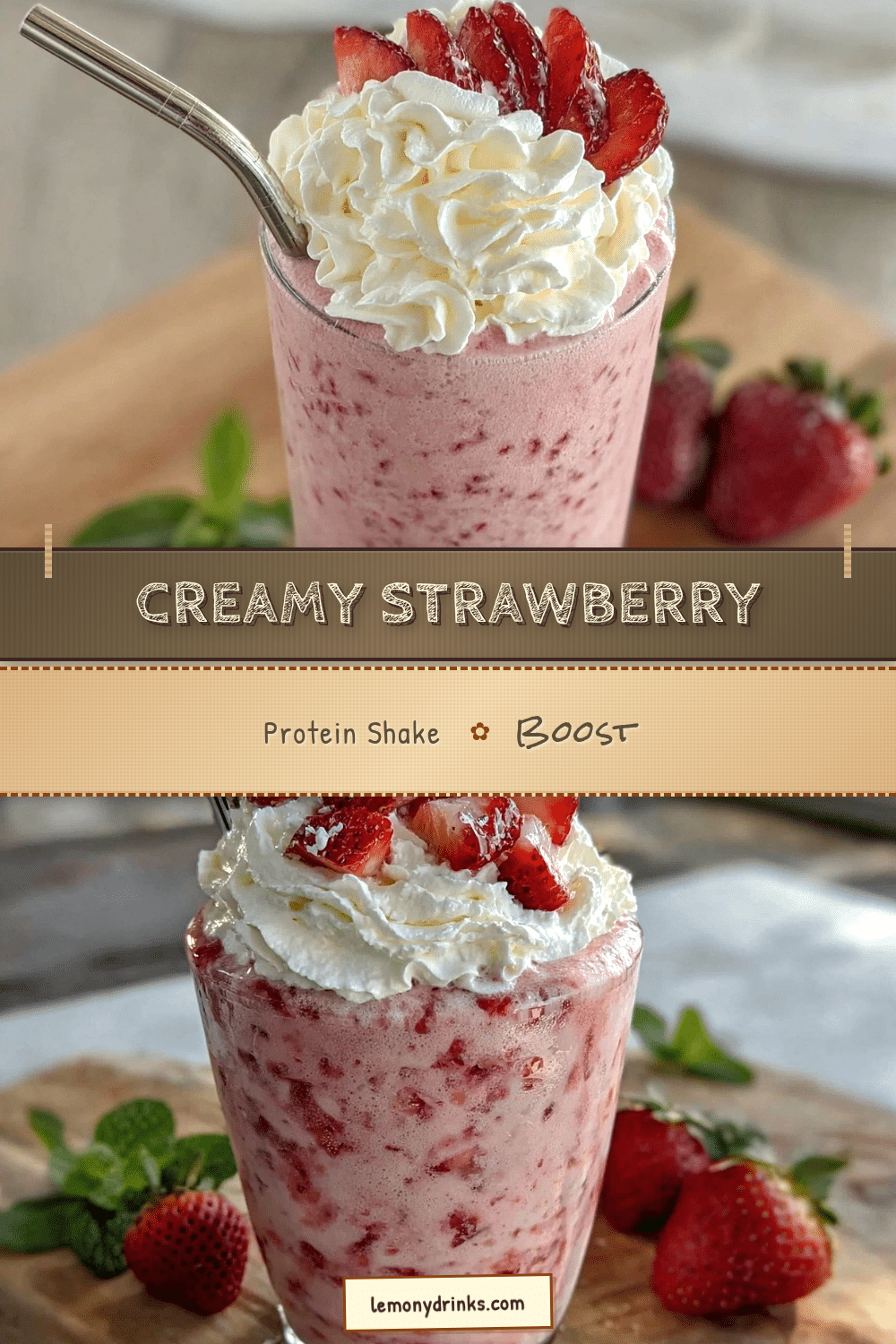 creamy strawberry protein shake boost recipe