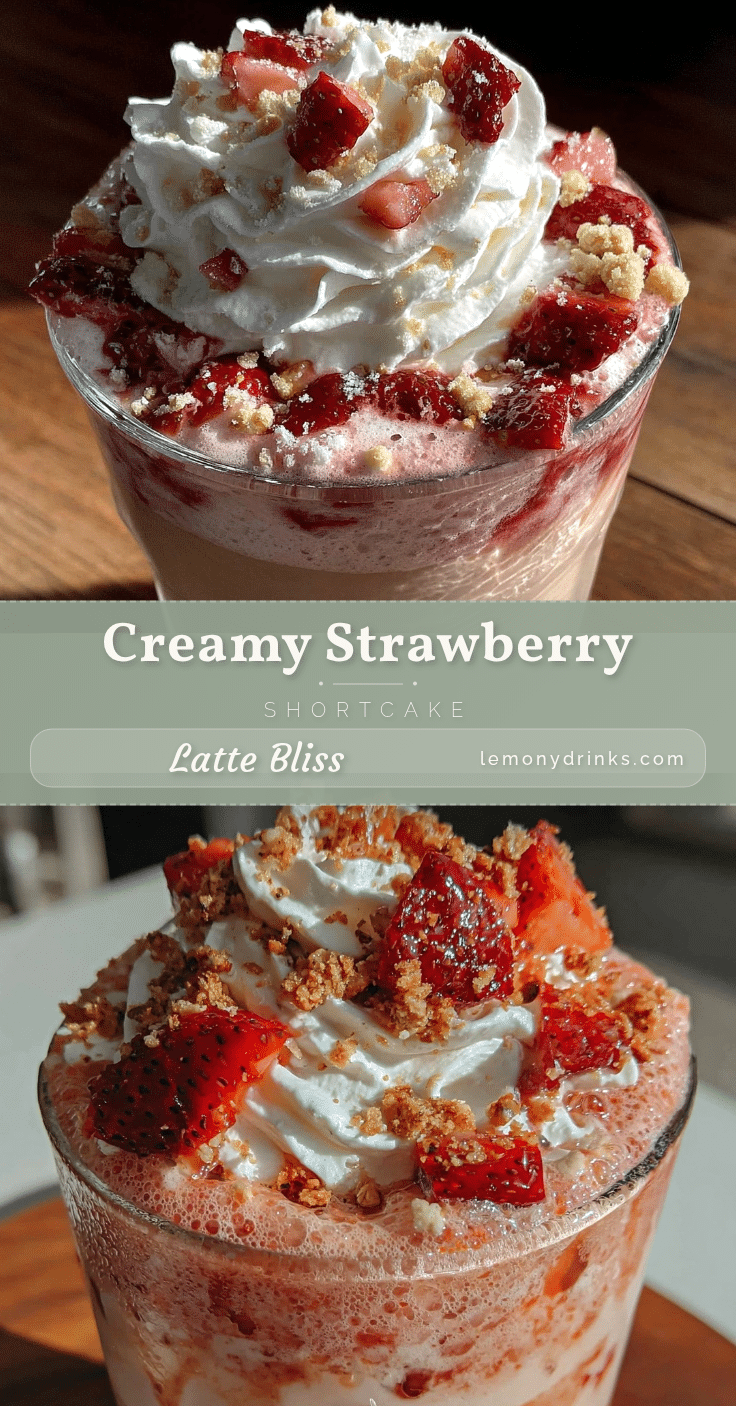 creamy strawberry shortcake latte delight recipe