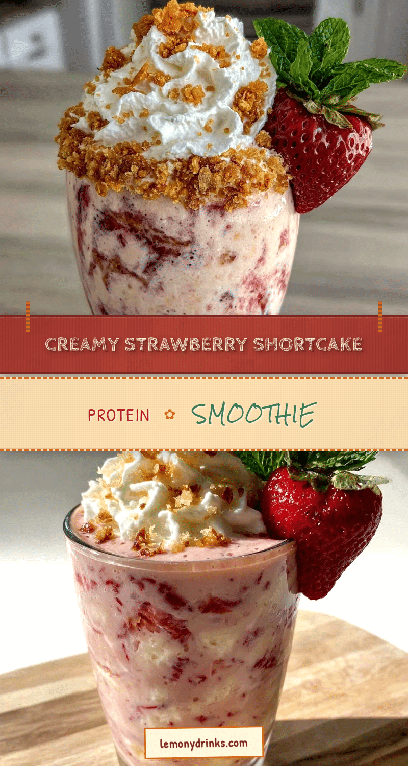 creamy strawberry shortcake protein smoothie recipe