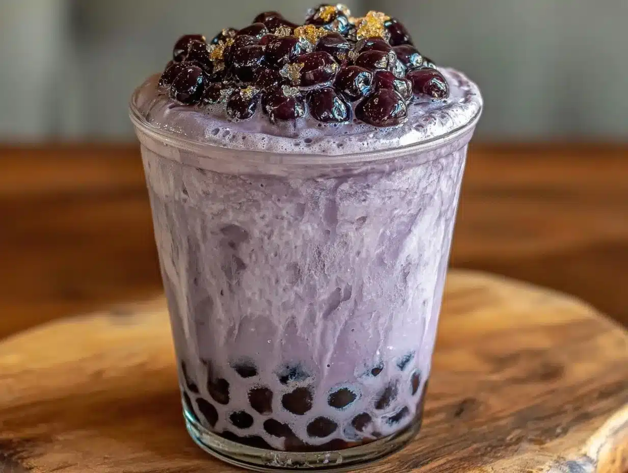 creamy taro milk tea recipe preparation steps