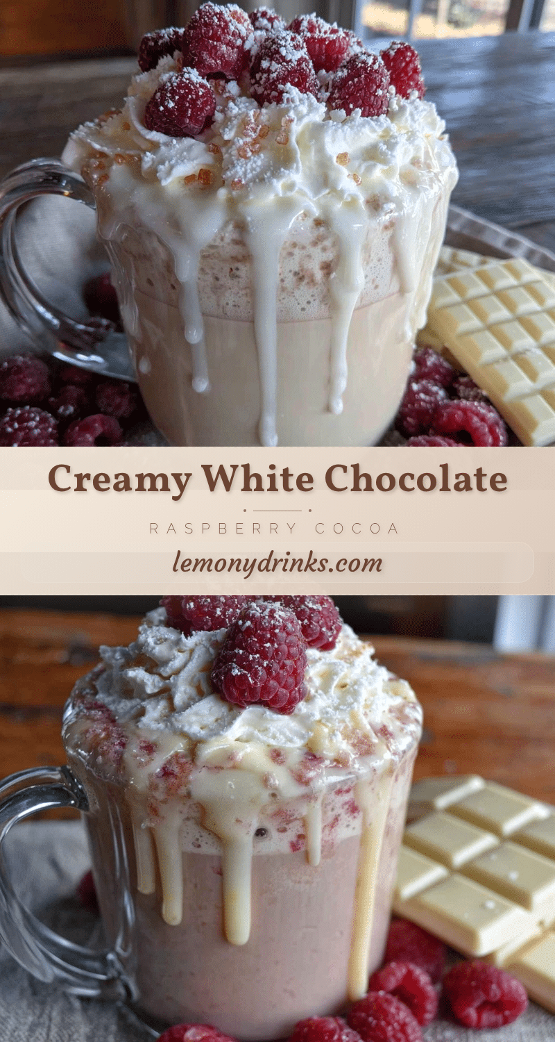 creamy white chocolate raspberry hot cocoa recipe