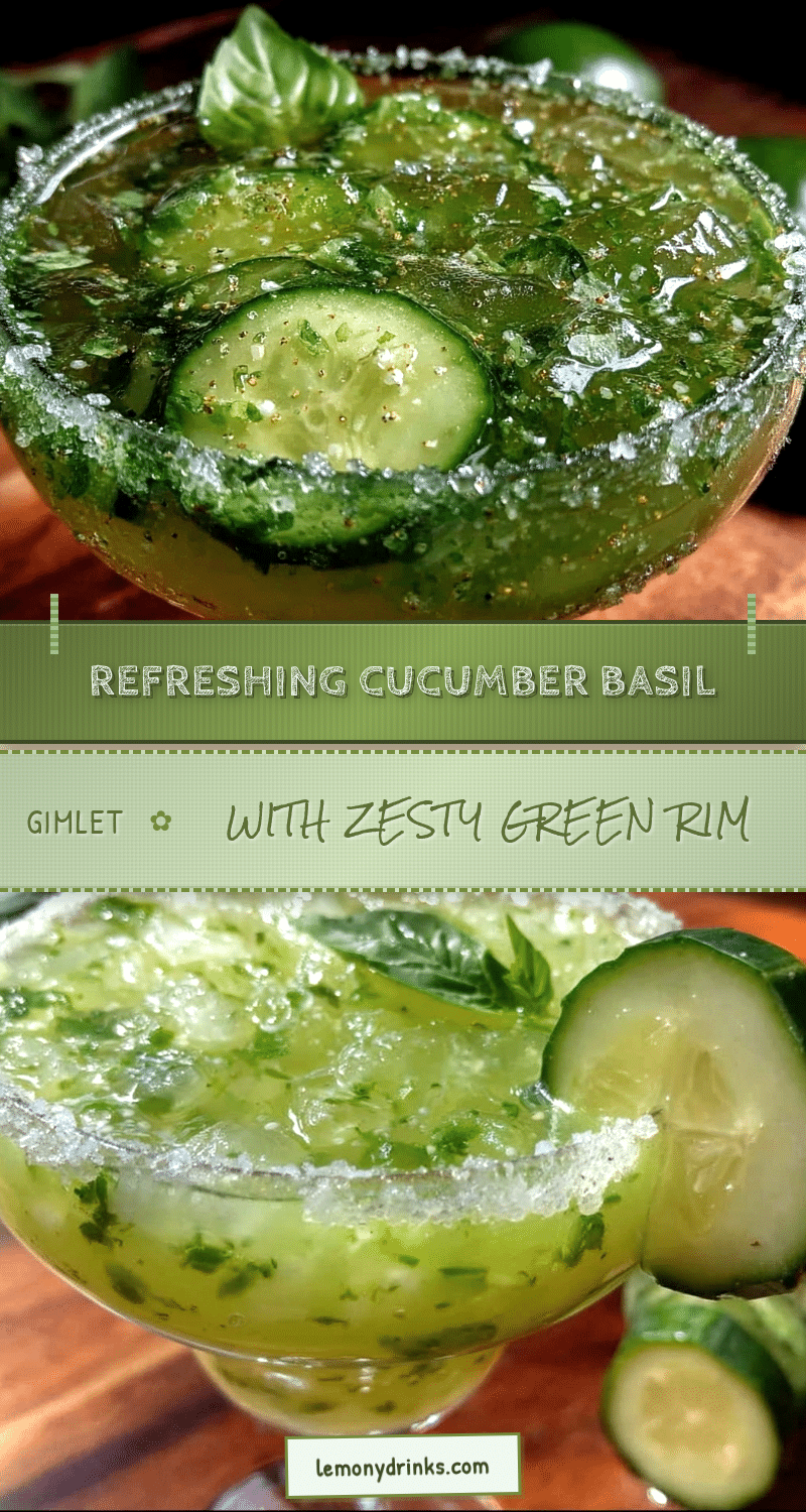 cucumber basil gimlet recipe