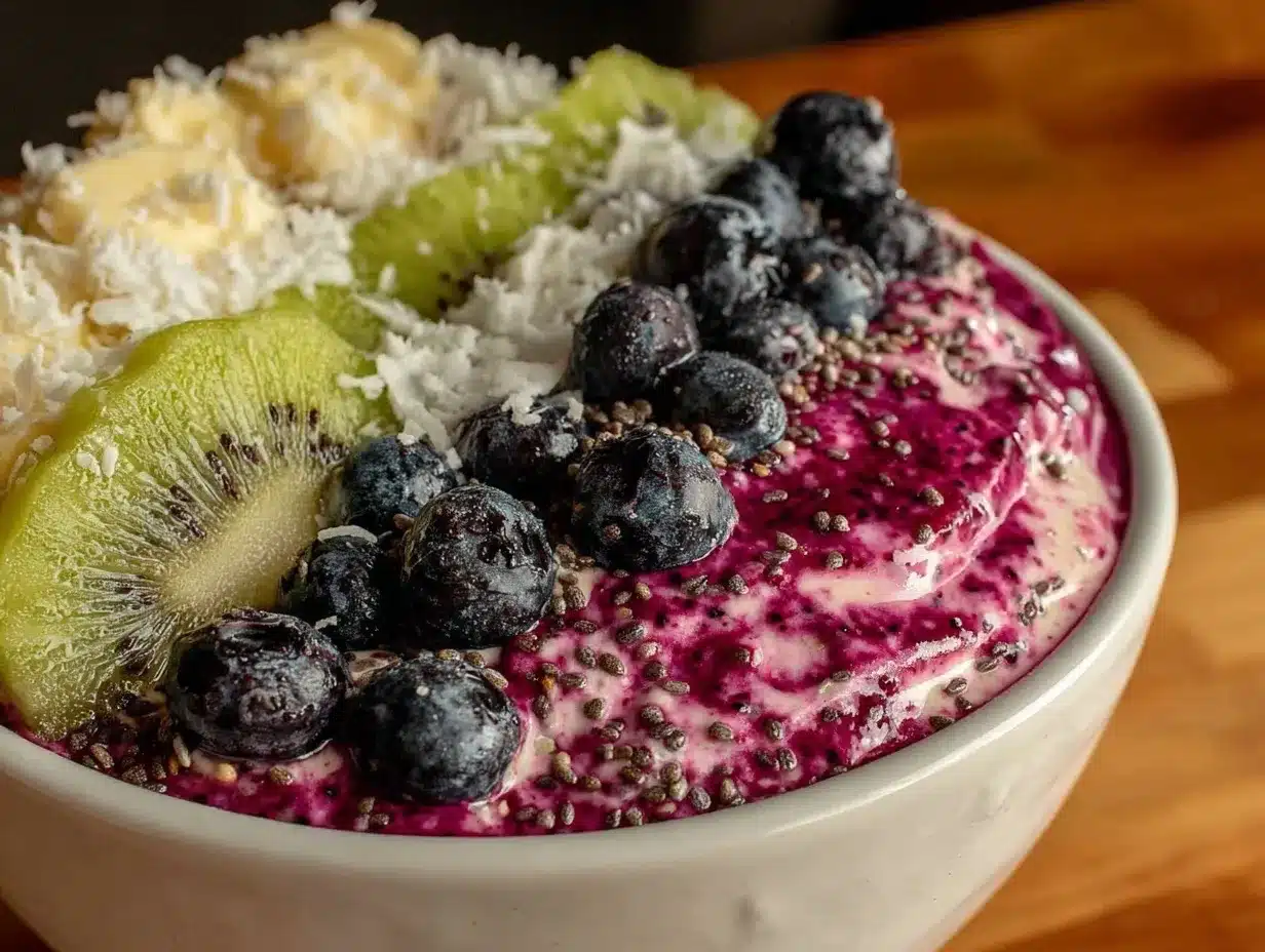 dragon fruit pitaya bowl preparation steps