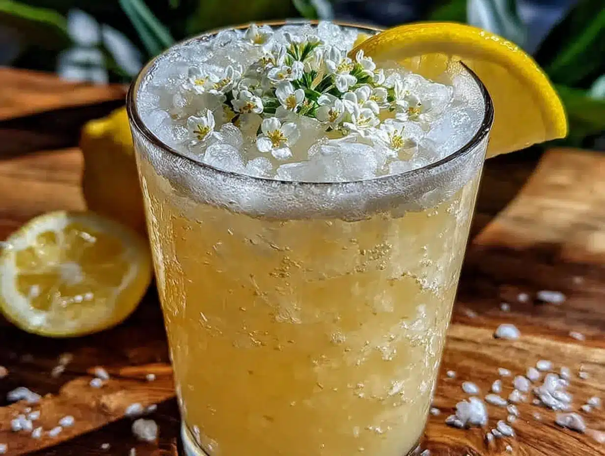 elderflower gin fizz cocktail preparation steps