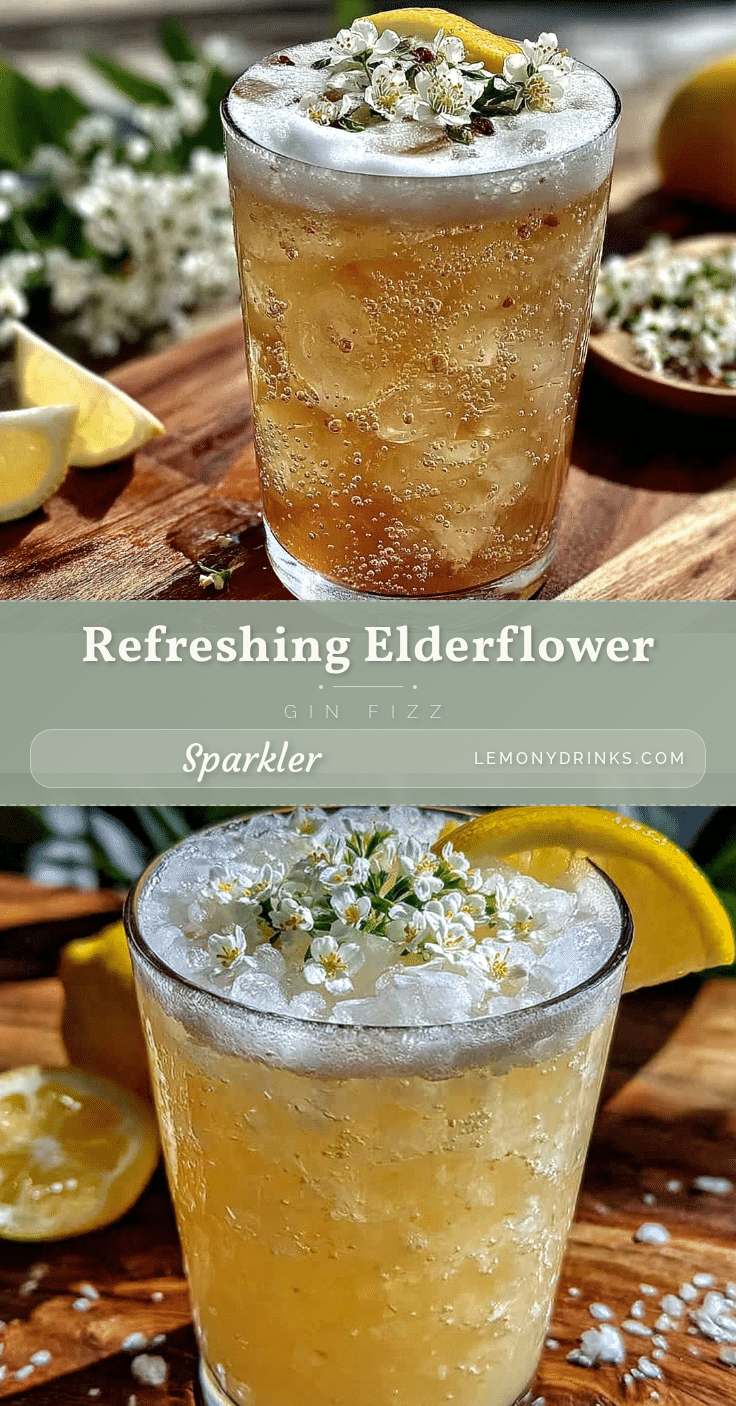 elderflower gin fizz cocktail recipe