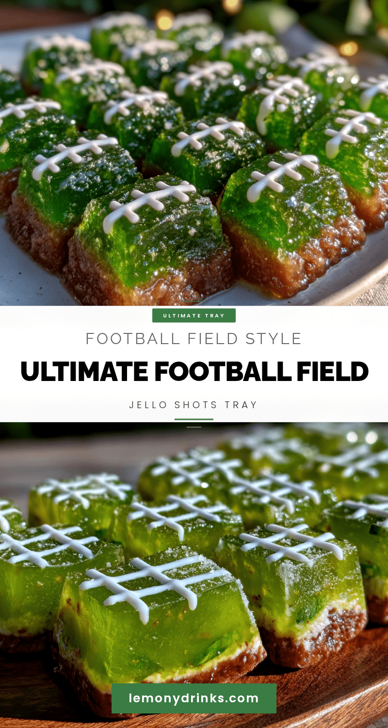 football field jello shots tray recipe