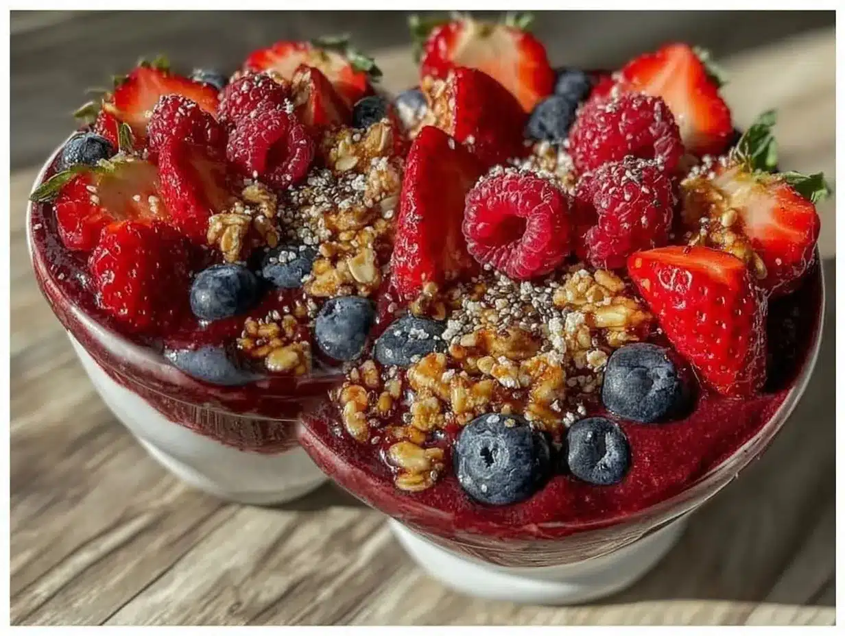 fresh açai bowl recipe preparation steps