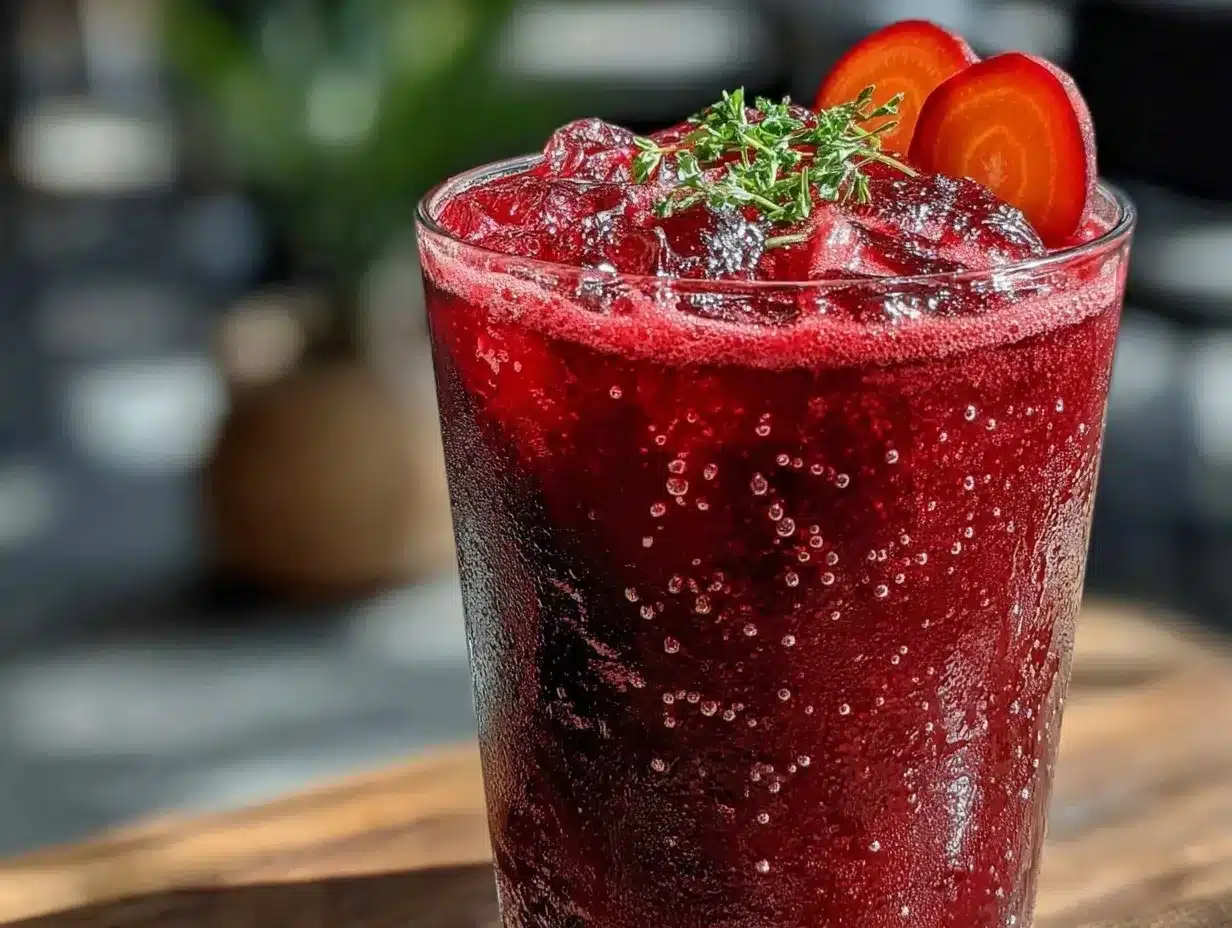 fresh beet and carrot detox juice preparation steps