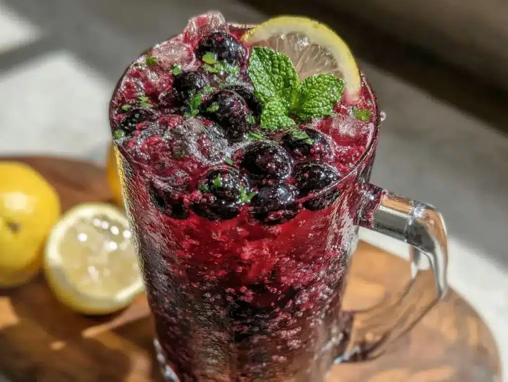 fresh blueberry lemon detox water - featured image