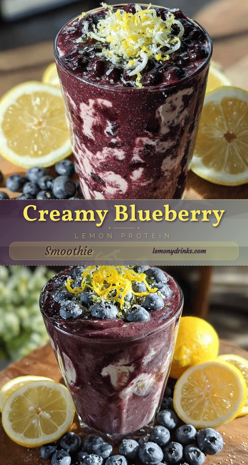 fresh blueberry lemon protein smoothie recipe