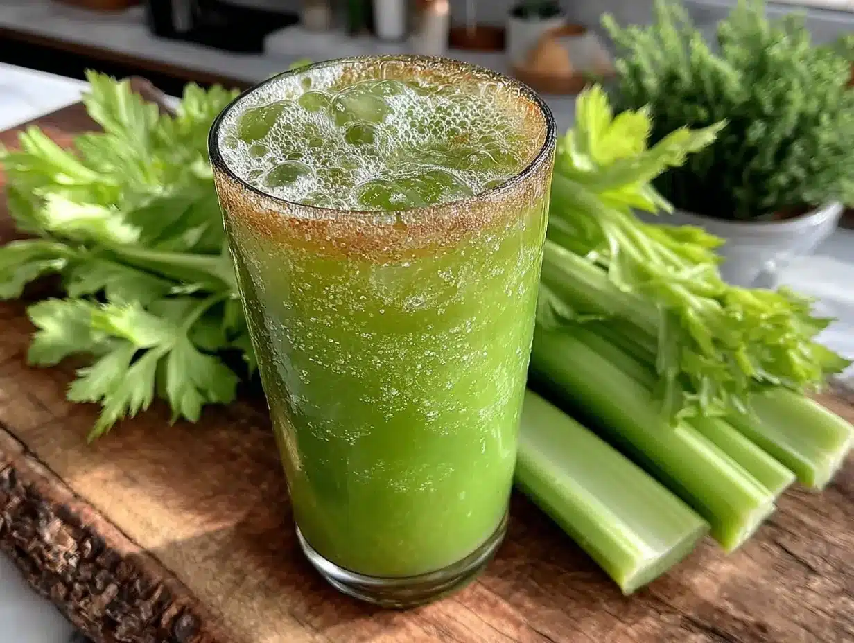 fresh celery juice morning detox preparation steps