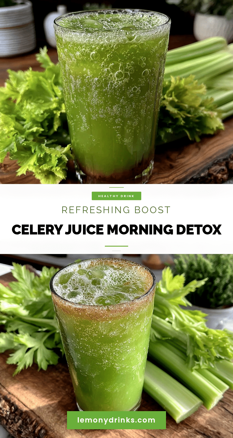 fresh celery juice morning detox recipe