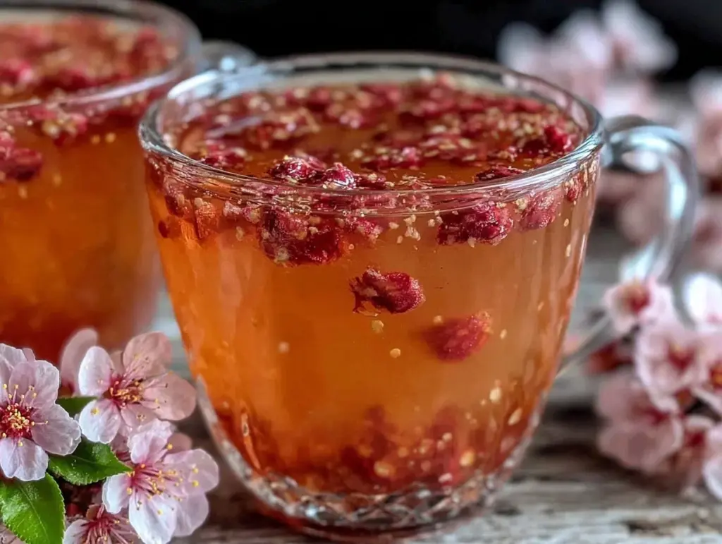fresh cherry blossom tea - featured image
