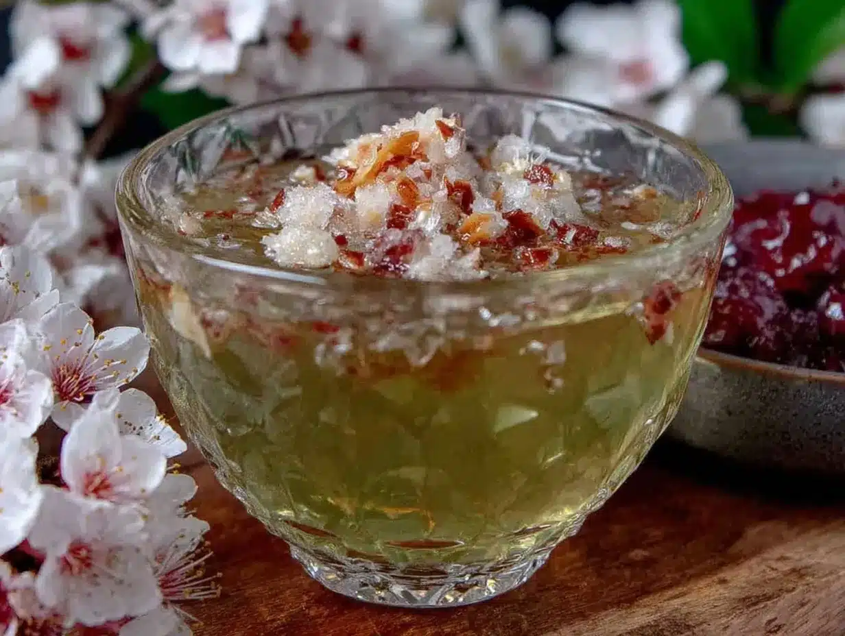 fresh cherry blossom tea preparation steps