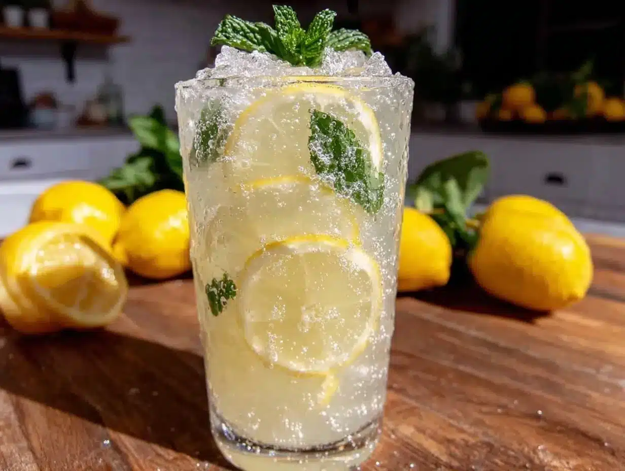 fresh classic homemade lemonade preparation steps