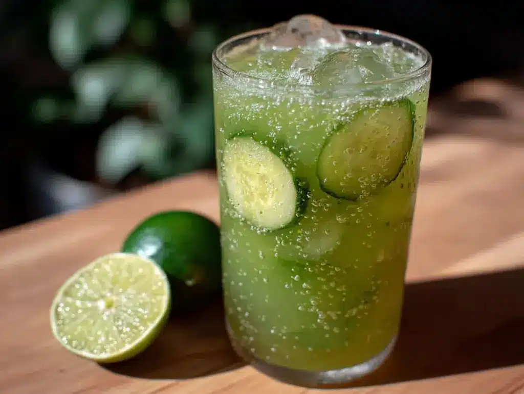 fresh cucumber lime agua fresca - featured image
