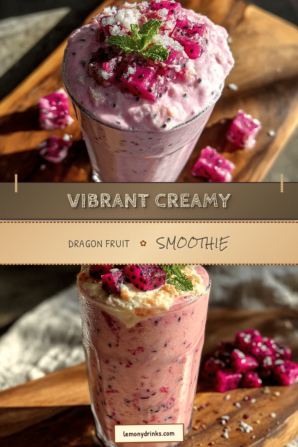 fresh dragon fruit pitaya smoothie recipe