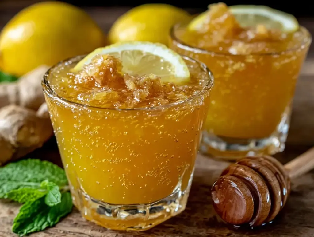 fresh ginger lemon immunity shot - featured image
