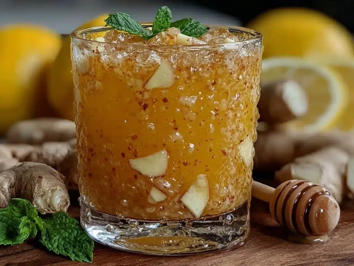 fresh ginger lemon immunity shot preparation steps