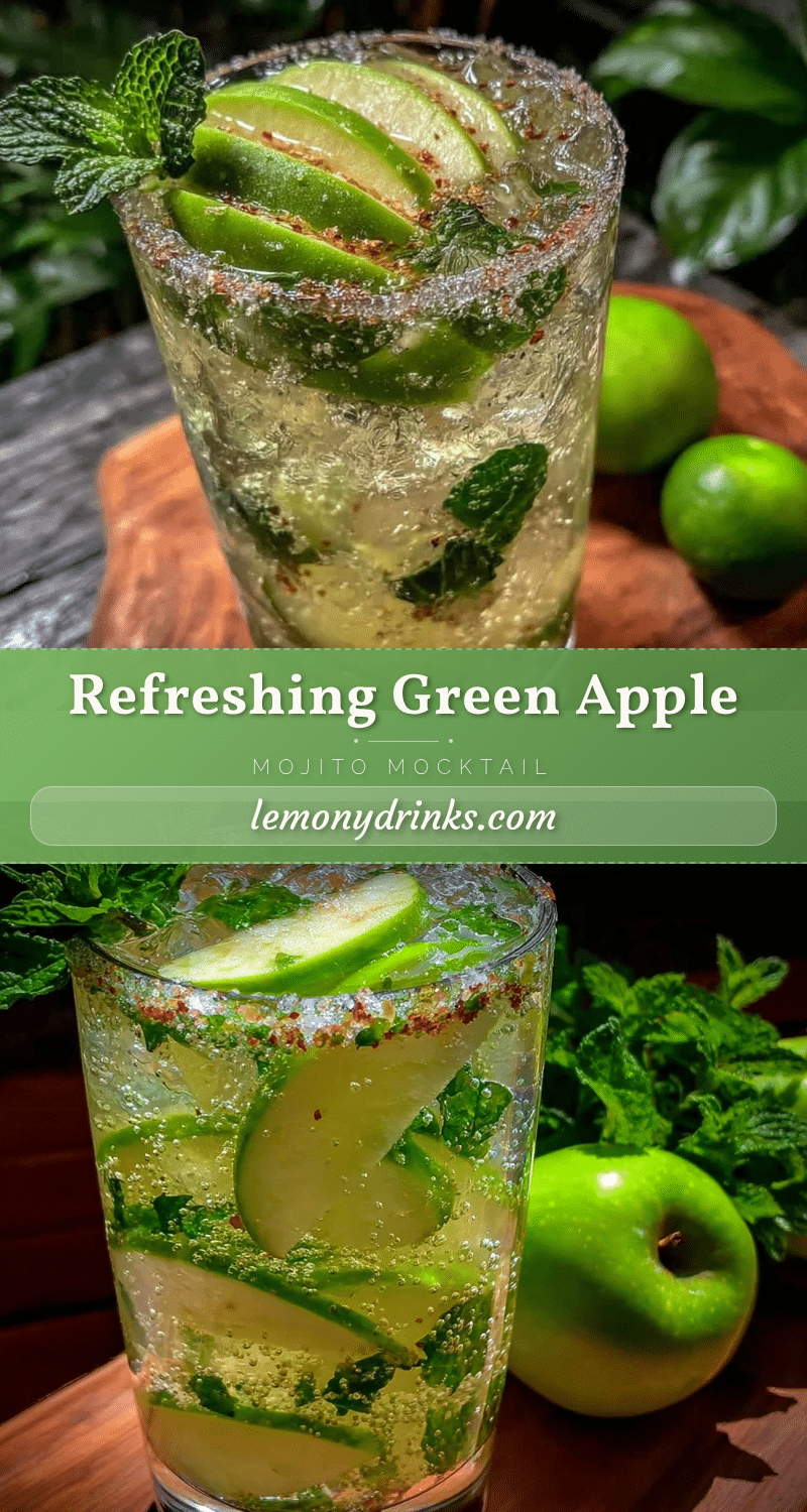 fresh green apple mojito mocktail recipe