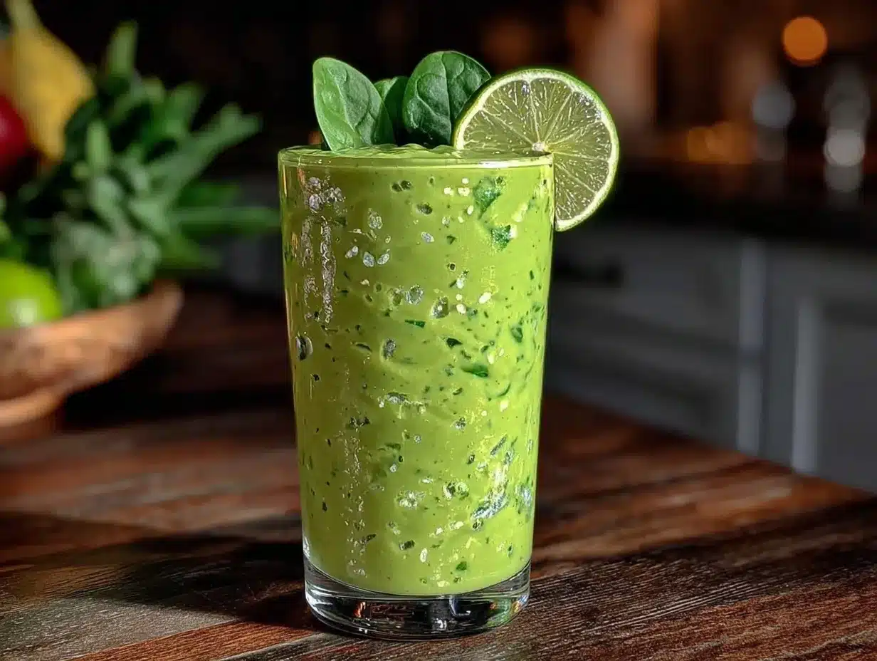 fresh green detox smoothie preparation steps