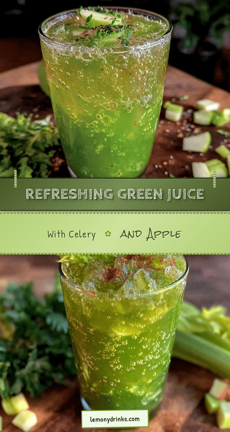 fresh green juice with celery and apple recipe