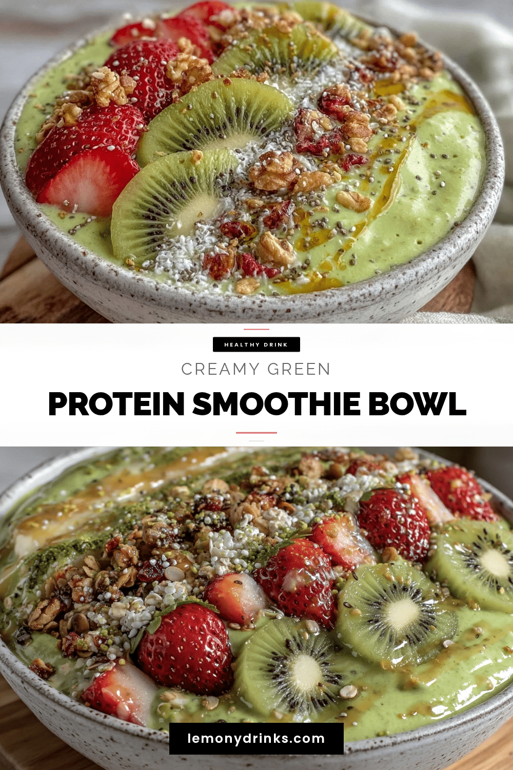 fresh green protein smoothie bowl recipe