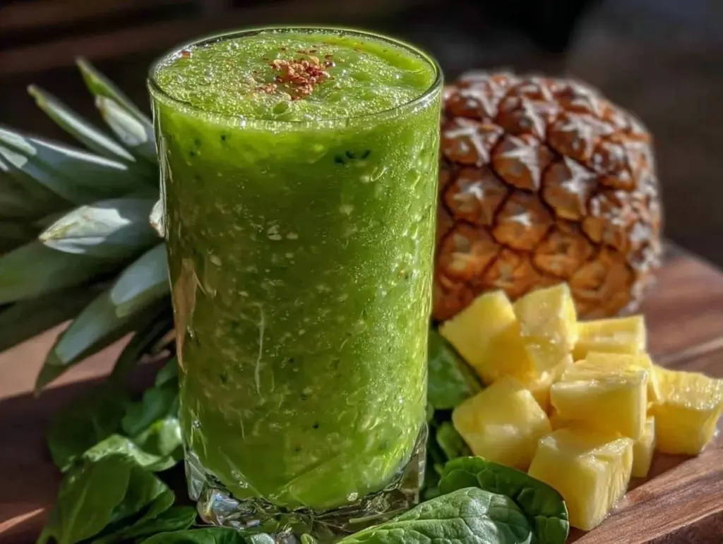 fresh green tea smoothie - featured image