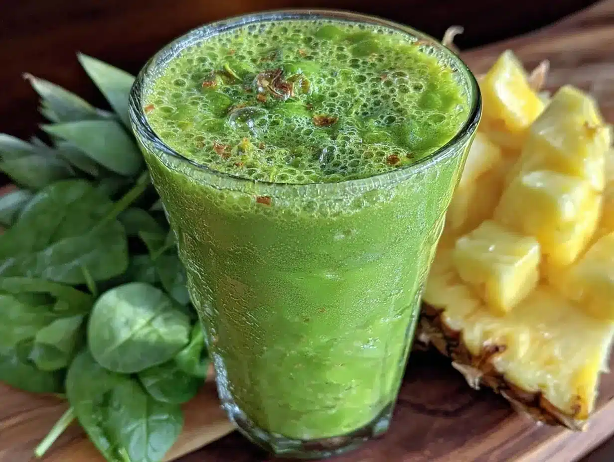 fresh green tea smoothie preparation steps