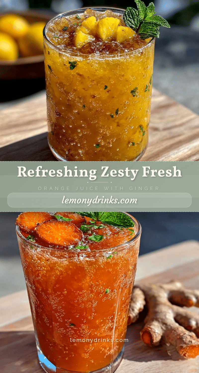 fresh healthy orange juice with ginger boost recipe