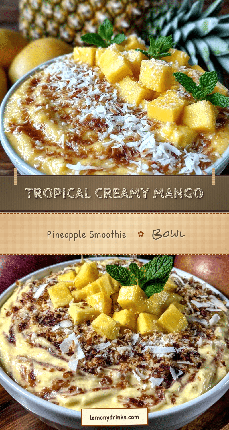 fresh mango pineapple smoothie bowl recipe