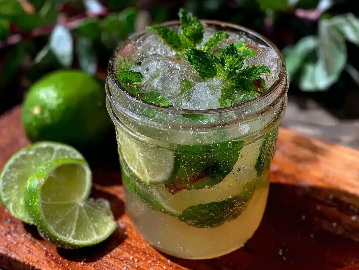 fresh mint lime cleanse drink preparation steps
