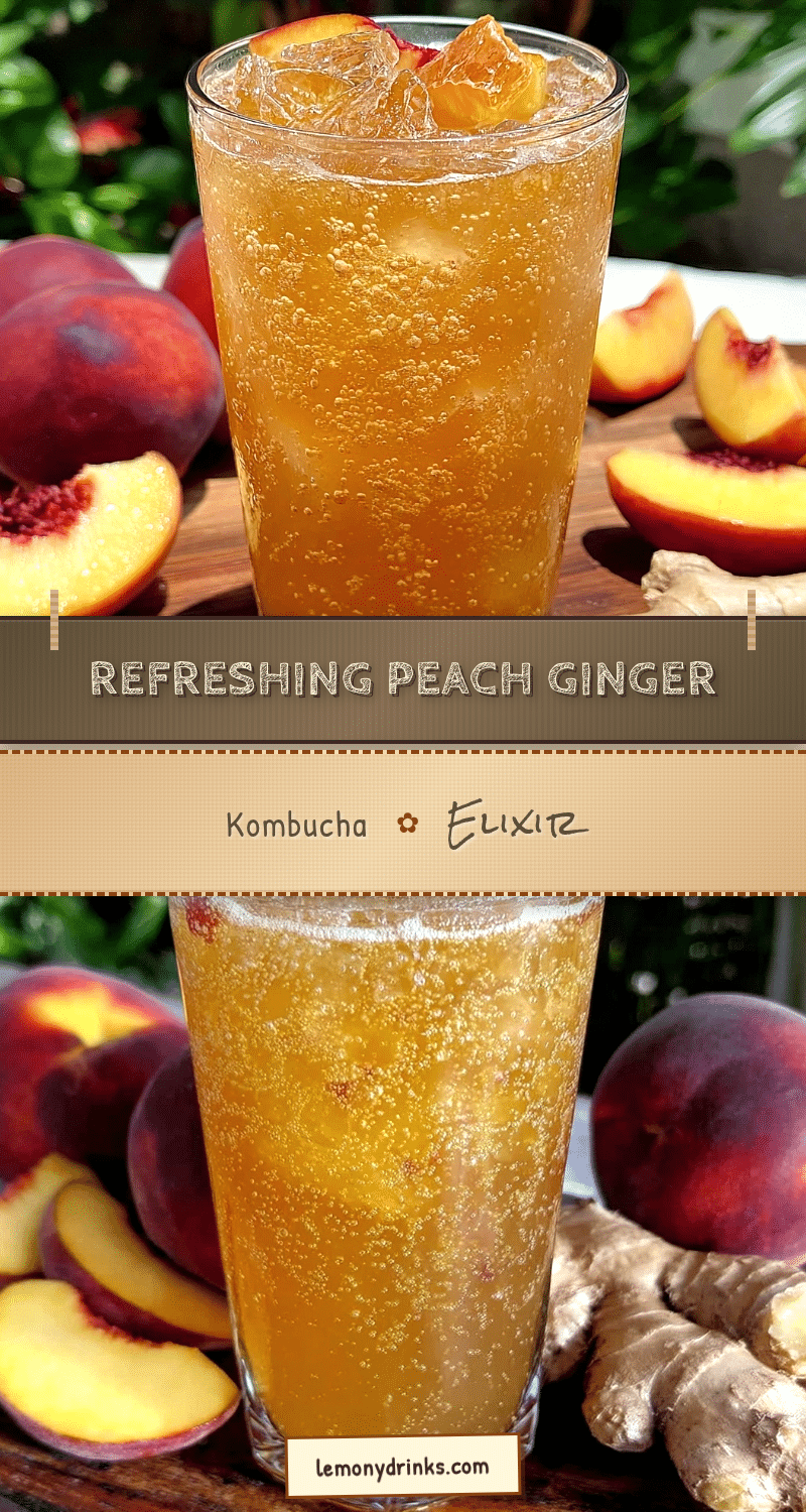fresh peach ginger kombucha elixir recipe