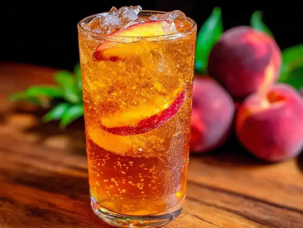 fresh peach iced tea - featured image