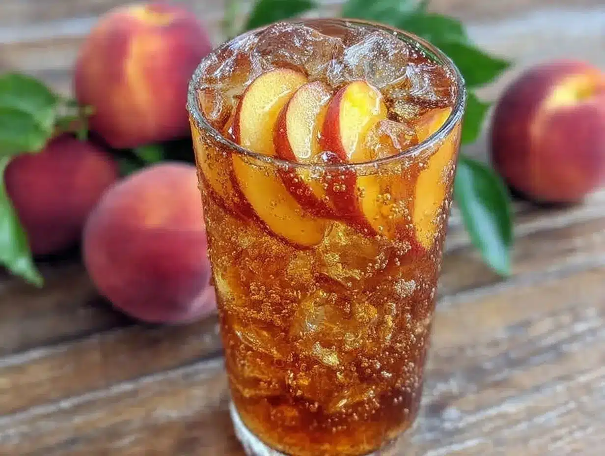fresh peach iced tea preparation steps