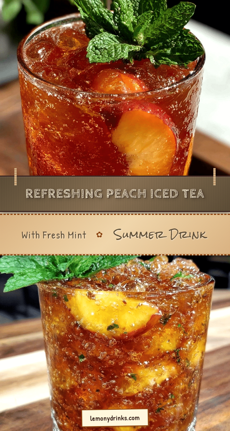 fresh peach iced tea with mint recipe