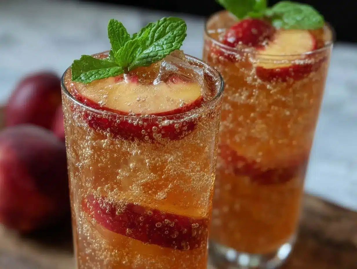 fresh peach lemonade recipe preparation steps