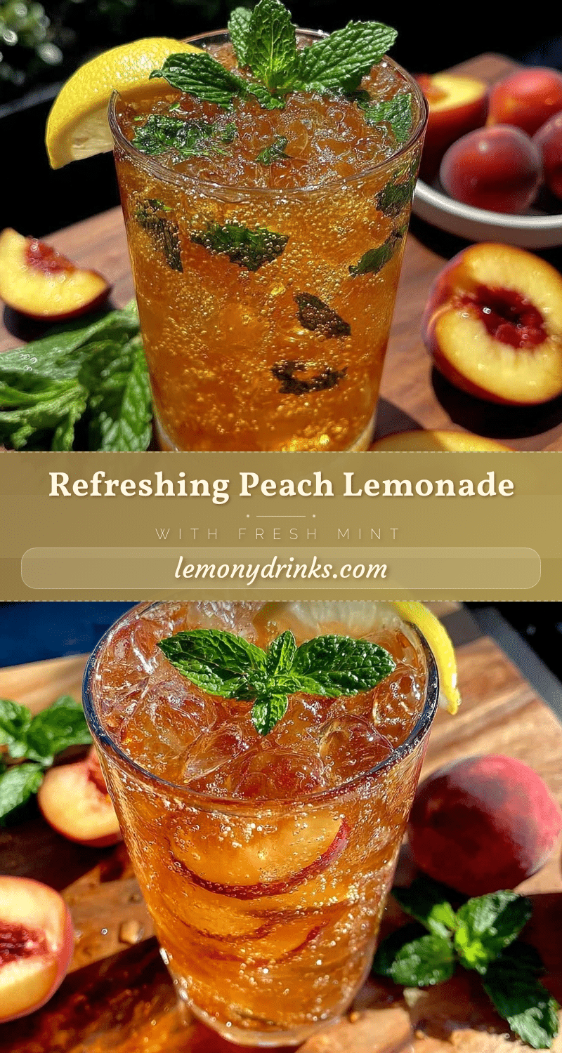 fresh peach lemonade with mint recipe