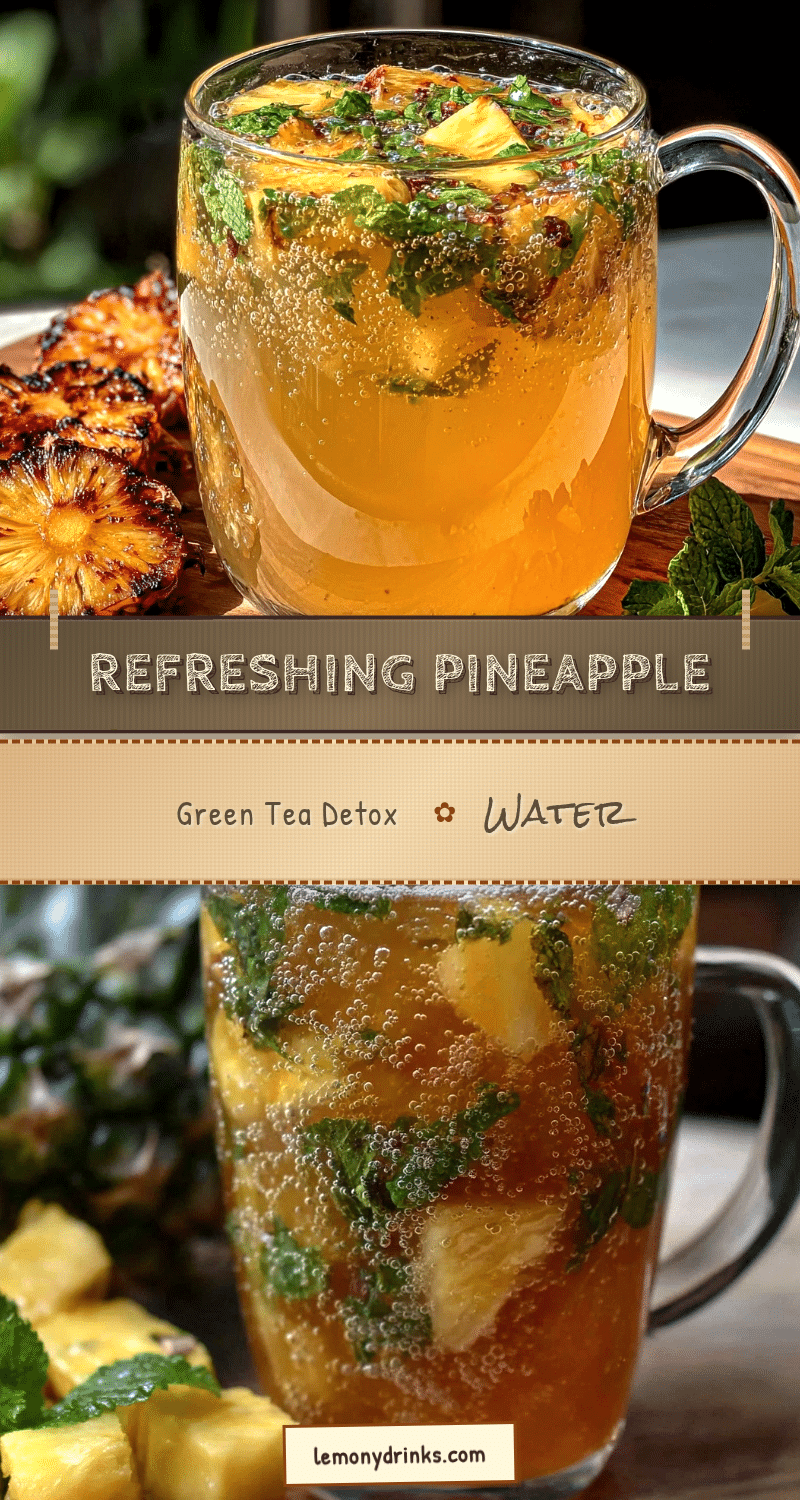 fresh pineapple green tea detox water recipe