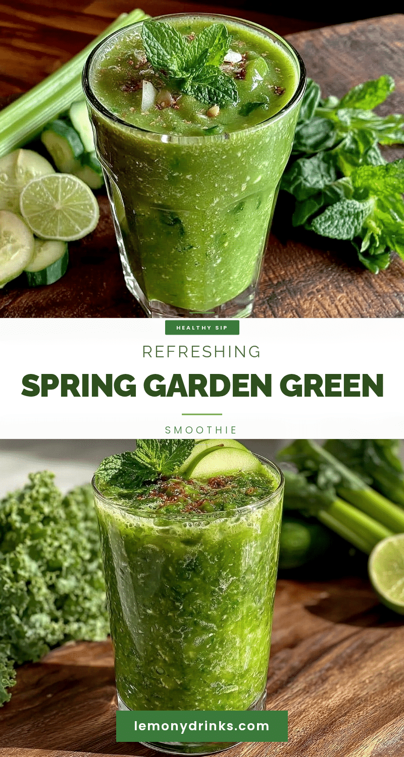 fresh spring garden green smoothie recipe