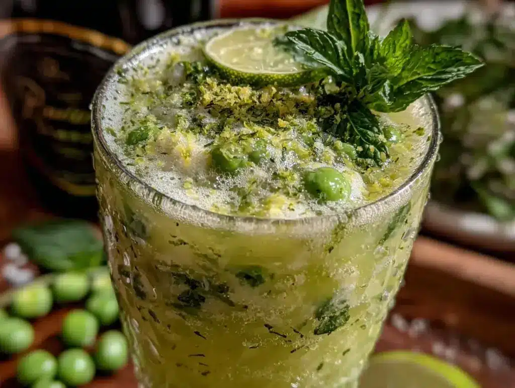 Fresh Spring Pea Mint Cocktail - featured image