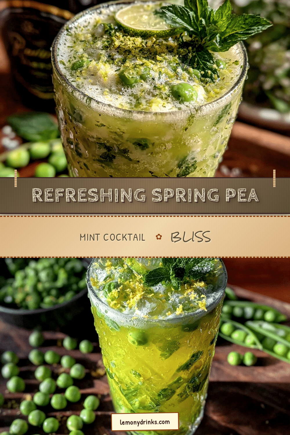Fresh Spring Pea Mint Cocktail recipe