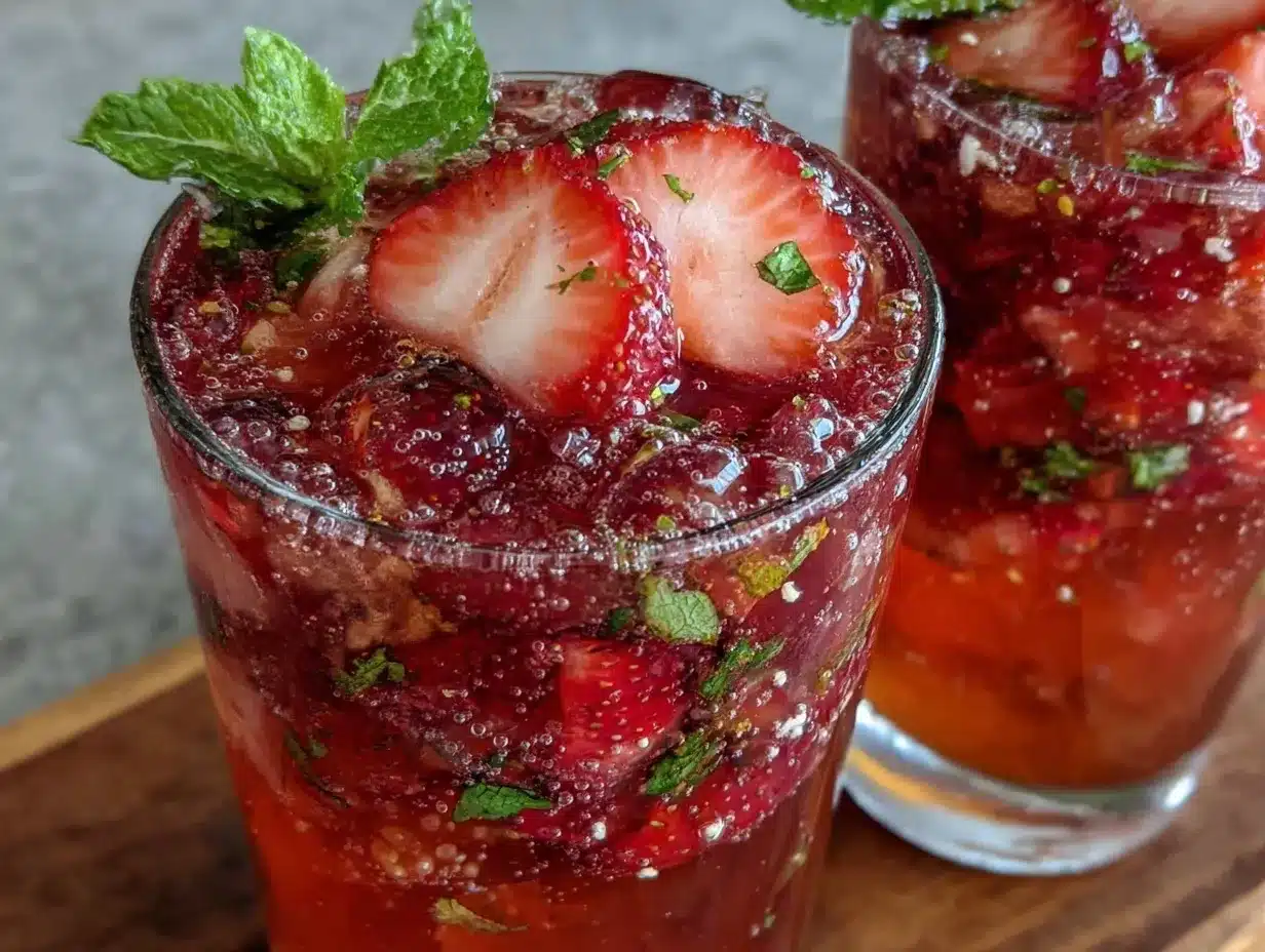 fresh strawberry green tea preparation steps