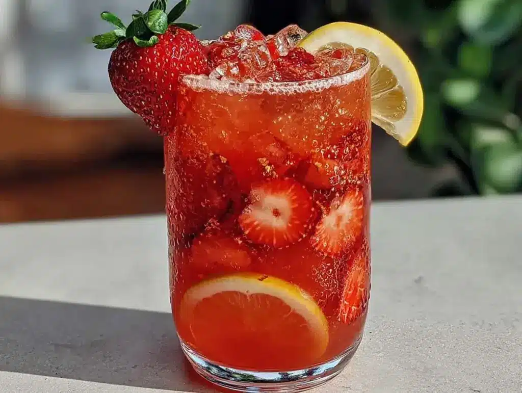 fresh strawberry lemonade - featured image